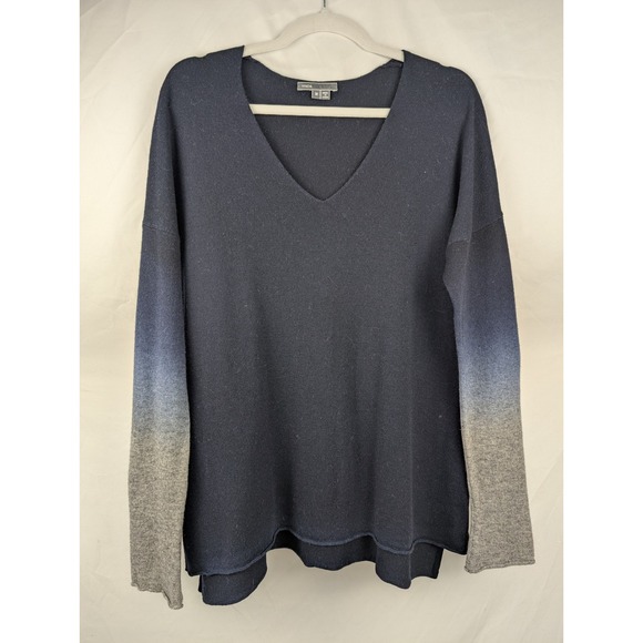 Vince Wool Cashmere Ombre Long Sleeve Sweater Top M Quiet Luxury Cottagecore - Picture 2 of 11